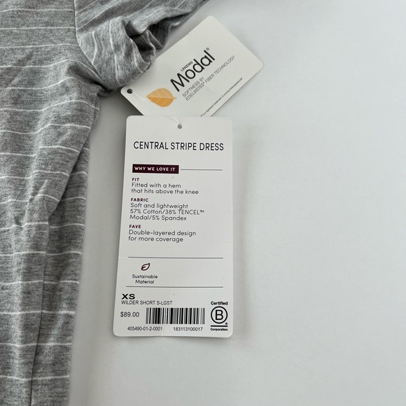 NWT Athleta Central Stripe Dress size XS - Picture 9 of 9